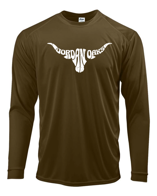 Jordan Oaks Bull Unisex Long Islander Performance Long Sleeve T-Shirt